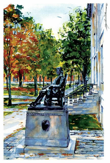 Harvard University: Statue of John Harvard