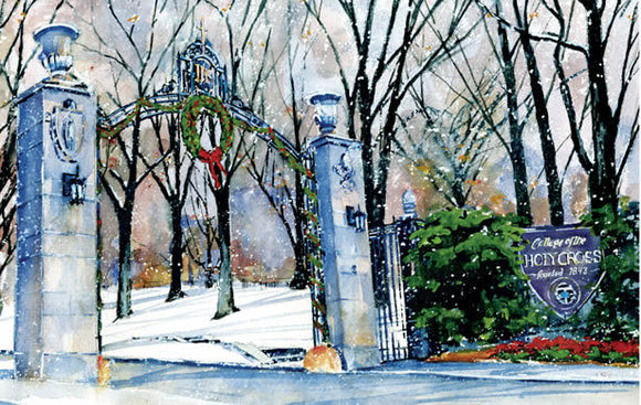 Holy Cross - Main Gate at Christmas